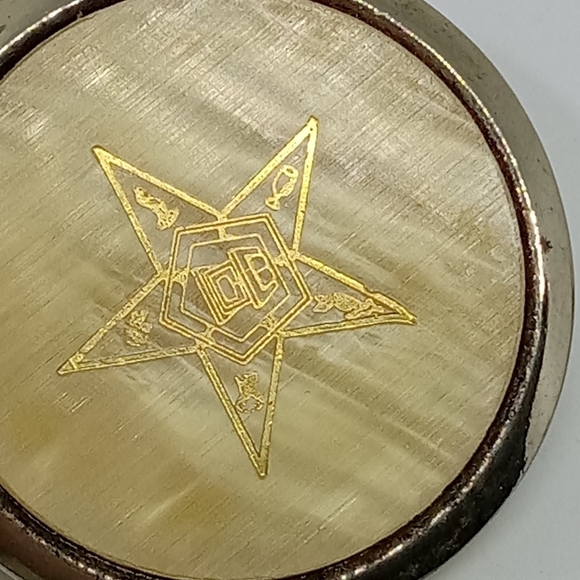 * vintage OES Order of the Eastern Star masons sweater clip keeper - Picture 4 of 4